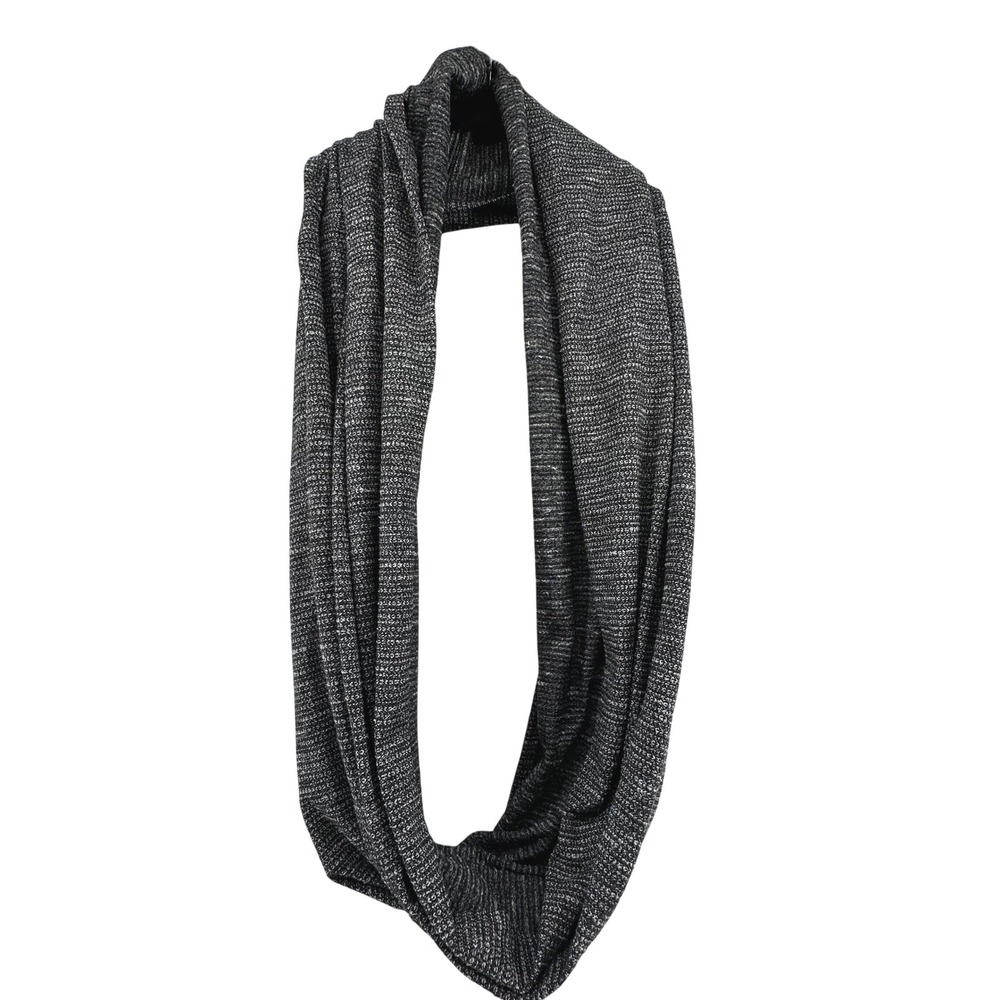 Lululemon‎ Athletica VInyasa Infinity Scarf Cowl Neck Heathered Black Grey